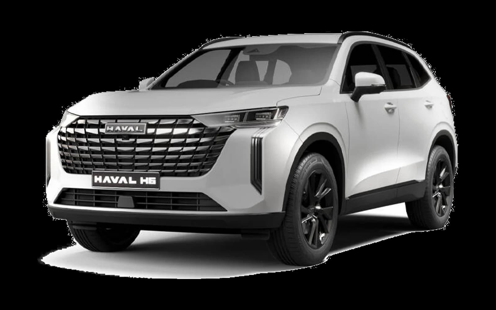 Haval H6 blanc vu de trois quarts avant