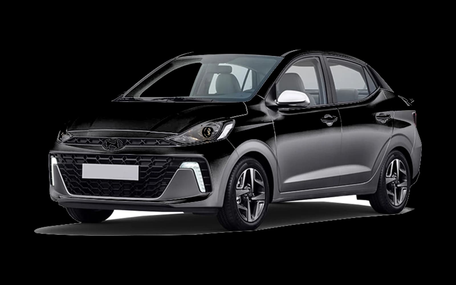 Hyundai Grand i10 argentée vue de trois quarts avant